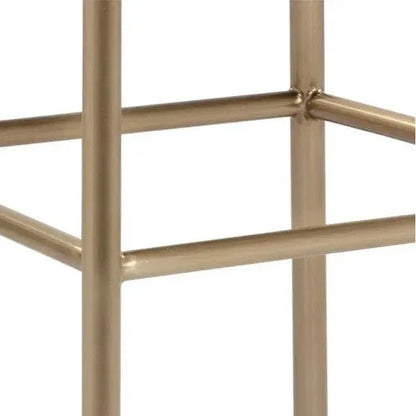 Lavania Barstool Meg Taupe Porcini Taupe Brass Legs - LOOMLAN - SUNPAN - Bar Stools