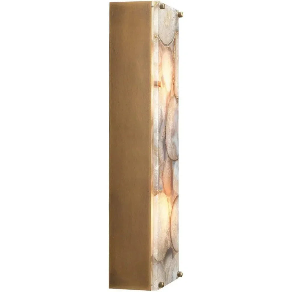 Lavender Agate Adeline Rectangle Wall Sconce - LOOMLAN - Jamie Young - Wall Sconces