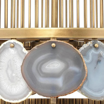 Lavender Agate Round Gold Fixture Upsala Chandelier - LOOMLAN - Jamie Young - Chandeliers