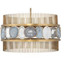 Lavender Agate Round Gold Fixture Upsala Chandelier - LOOMLAN - Jamie Young - Chandeliers