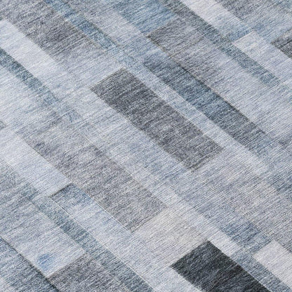 Laventhia Blue Washable Indoor - Outdoor Rug - LOOMLAN - LOOMLAN Rugs - Outdoor Rugs