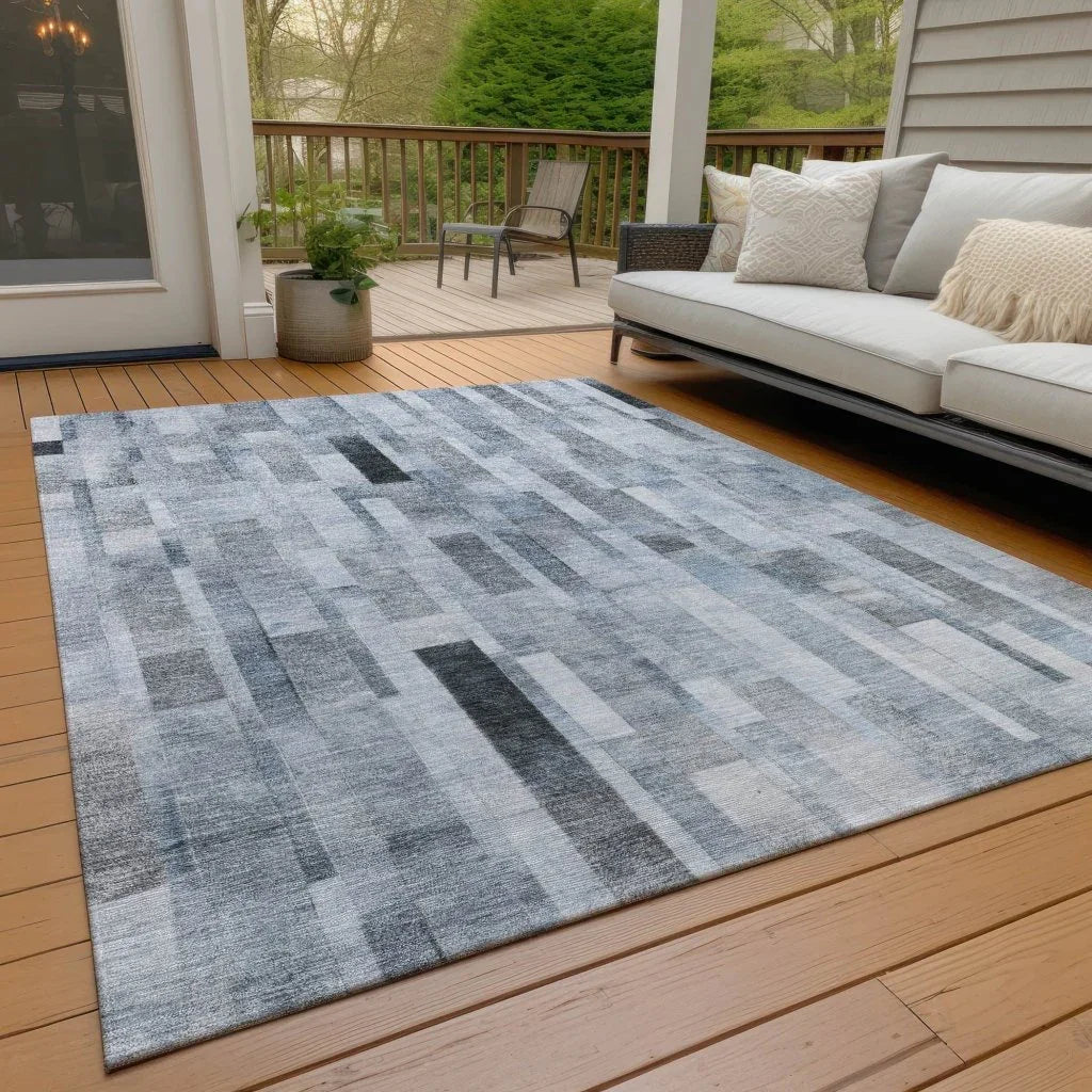Laventhia Blue Washable Indoor - Outdoor Rug - LOOMLAN - LOOMLAN Rugs - Outdoor Rugs