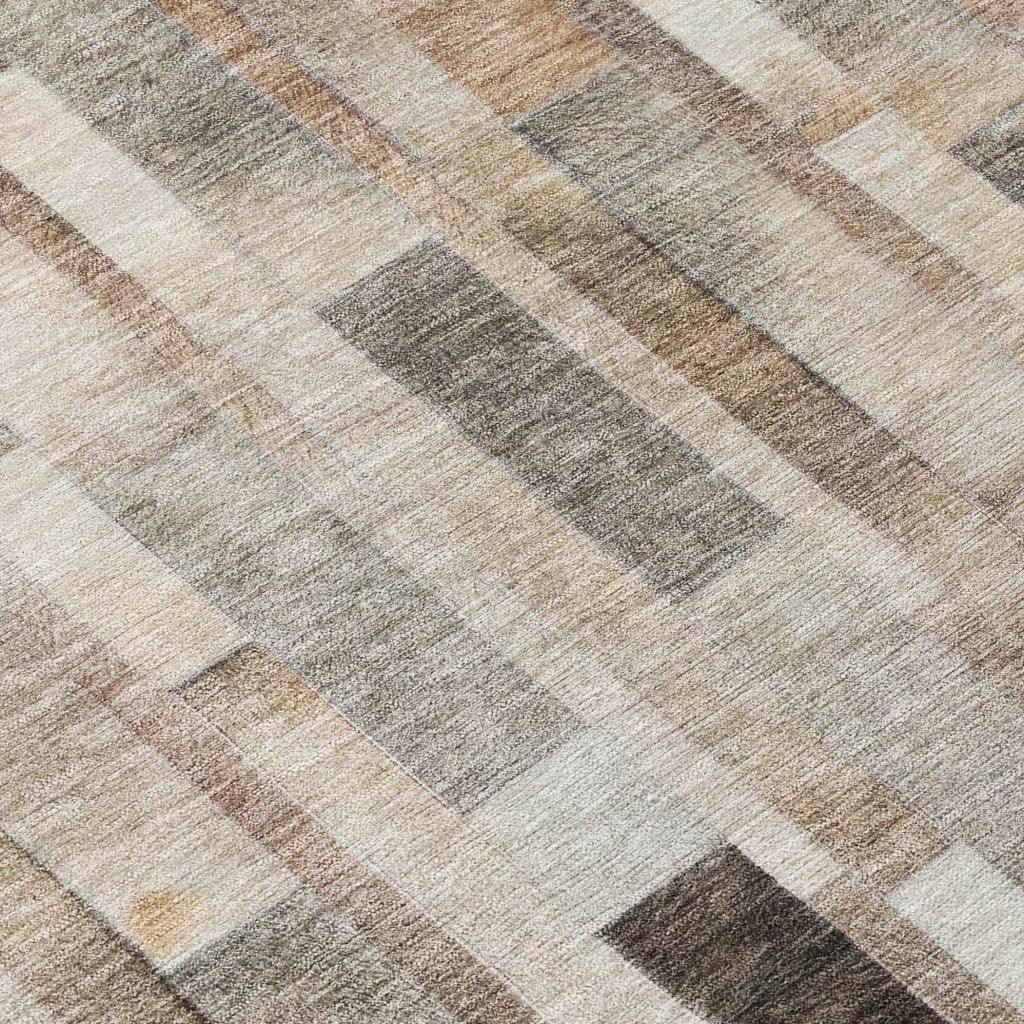 Laventhia Brown Washable Indoor - Outdoor Rug - LOOMLAN - LOOMLAN Rugs - Outdoor Rugs