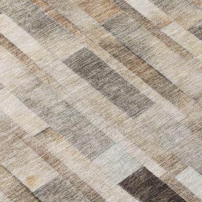 Laventhia Brown Washable Indoor - Outdoor Rug - LOOMLAN - LOOMLAN Rugs - Outdoor Rugs