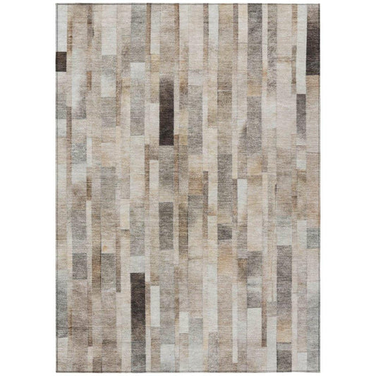 Laventhia Brown Washable Indoor - Outdoor Rug - LOOMLAN - LOOMLAN Rugs - Outdoor Rugs
