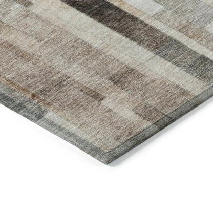 Laventhia Brown Washable Indoor - Outdoor Rug - LOOMLAN - LOOMLAN Rugs - Outdoor Rugs