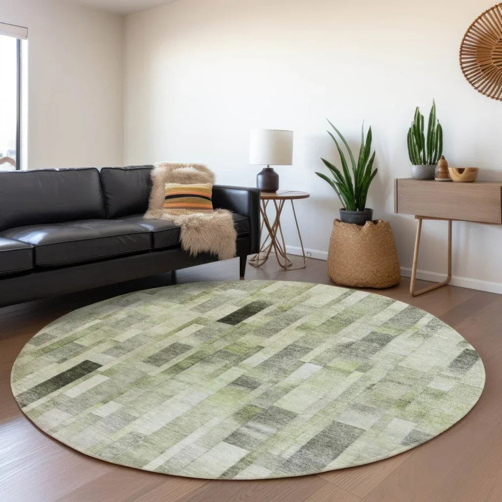 Laventhia Green Washable Indoor - Outdoor Rug - LOOMLAN - LOOMLAN Rugs - Outdoor Rugs