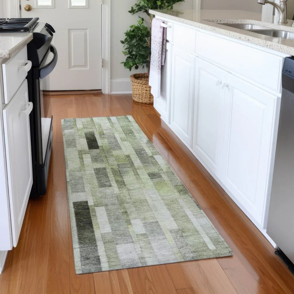Laventhia Green Washable Indoor - Outdoor Rug - LOOMLAN - LOOMLAN Rugs - Outdoor Rugs