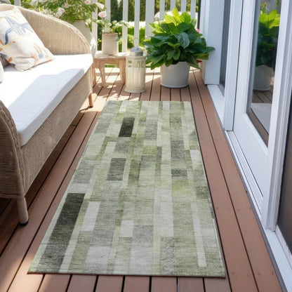 Laventhia Green Washable Indoor - Outdoor Rug - LOOMLAN - LOOMLAN Rugs - Outdoor Rugs