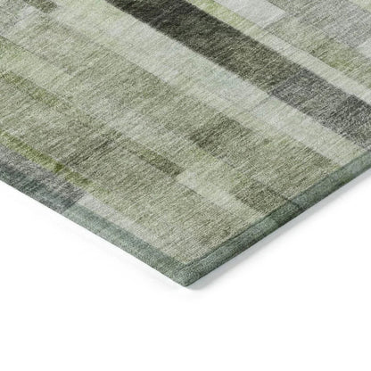 Laventhia Green Washable Indoor - Outdoor Rug - LOOMLAN - LOOMLAN Rugs - Outdoor Rugs
