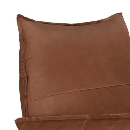 Lawrenceville Brown Leather Swivel Chair - LOOMLAN - Noir - Club Chairs