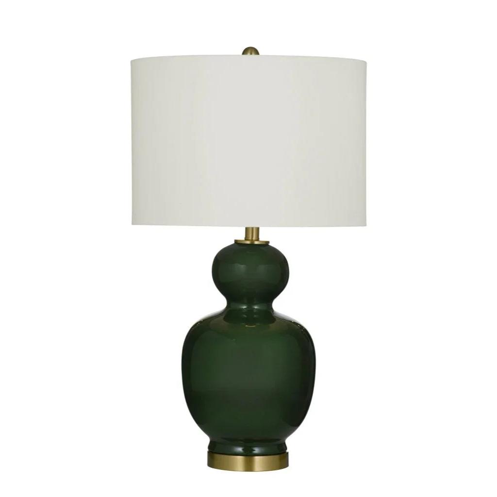 Layla Green Ceramic Table Lamp - LOOMLAN - Bassett Mirror - Table Lamps