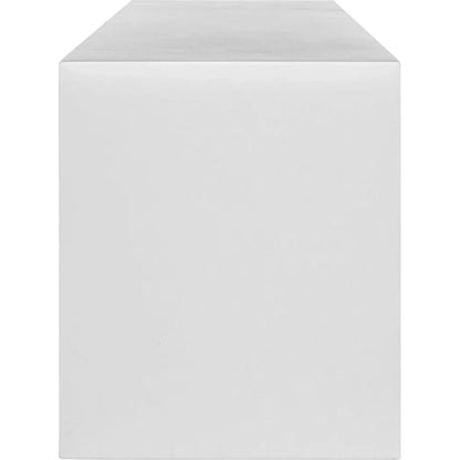 Lazarus Cement White Outdoor Bench-Outdoor Benches-Moe's Home-LOOMLAN