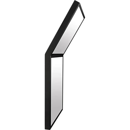 Lazo Mirror, Black Steel Unique Shape Wall Mirror - LOOMLAN - Noir - Wall Mirrors