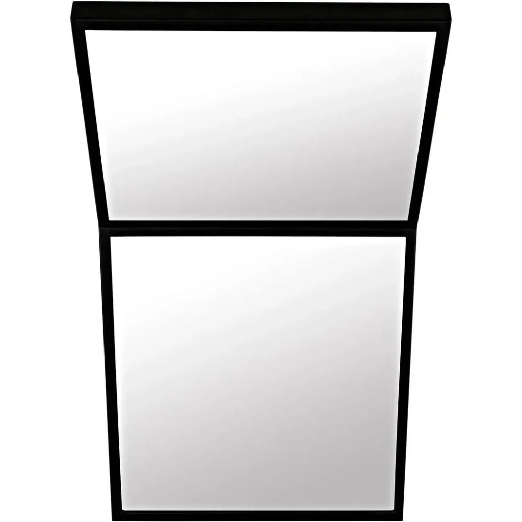 Lazo Mirror, Black Steel Unique Shape Wall Mirror - LOOMLAN - Noir - Wall Mirrors