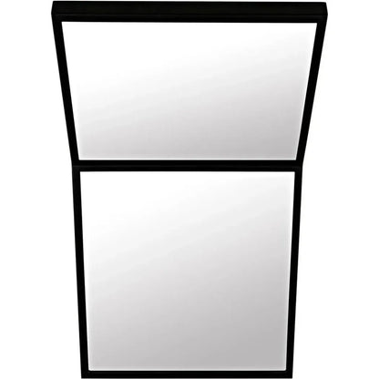 Lazo Mirror, Black Steel Unique Shape Wall Mirror - LOOMLAN - Noir - Wall Mirrors