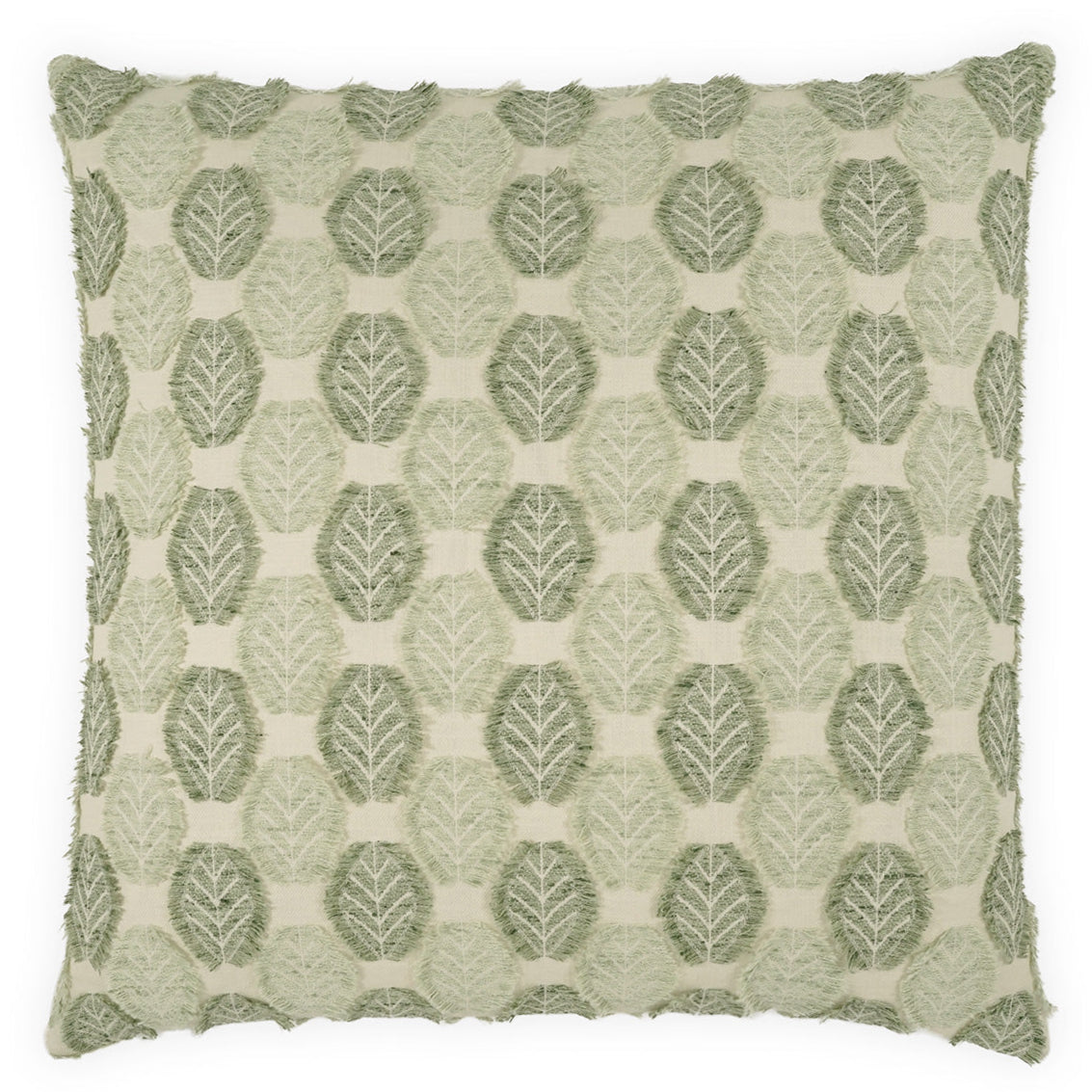 Leafalong Green Throw Pillow