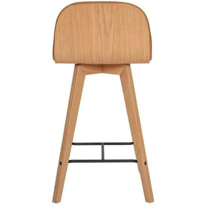 Leather Counter Stool Tan Brown Scandinavian - LOOMLAN - Moe's Home - Counter Stools