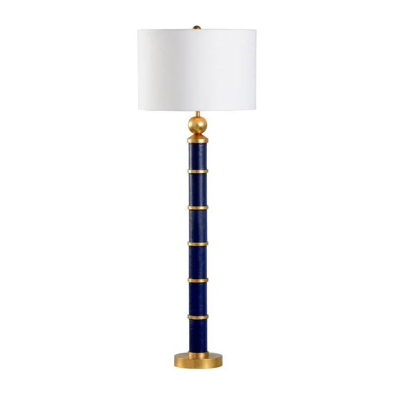 Leather Gold Accents Table Lamp - LOOMLAN - Chelsea House - Table Lamps