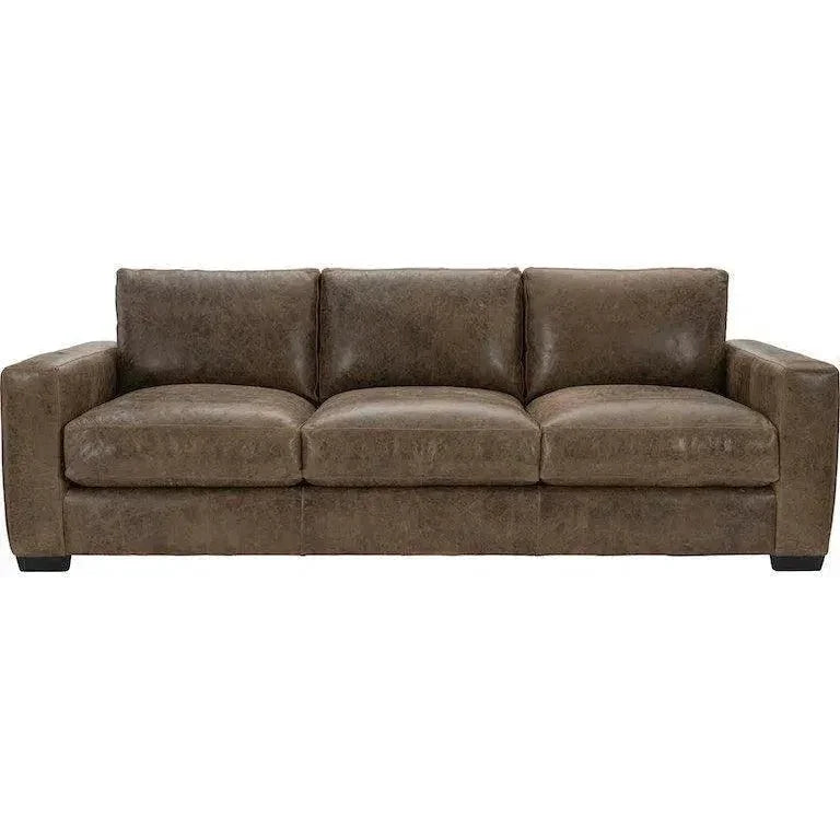 Leather Sofa Brown Alabama BenchMade the USA - LOOMLAN - Uptown Sebastian - Sofas & Loveseats