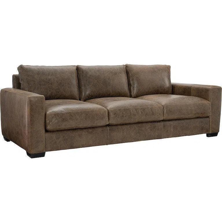 Leather Sofa Brown Alabama BenchMade the USA - LOOMLAN - Uptown Sebastian - Sofas & Loveseats