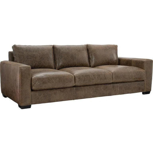 Leather Sofa Brown Alabama BenchMade the USA - LOOMLAN - Uptown Sebastian - Sofas & Loveseats
