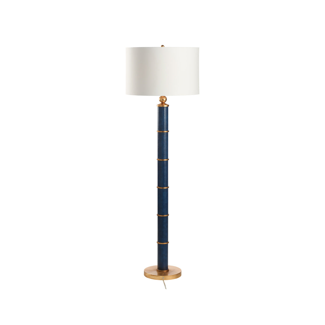 Leather Warp Blue Floor Lamp-Floor Lamps-Chelsea House-LOOMLAN