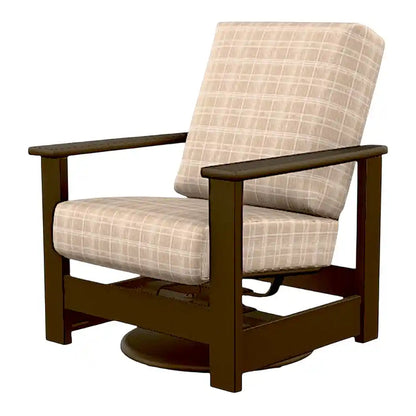 Leeward Marine Grade Deep Cushion Swivel Rocker Chair-Outdoor Accent Chairs-Telescope-LOOMLAN