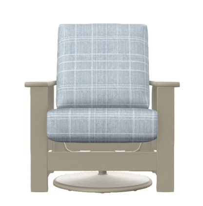 Leeward Deep Seat Swivel Hidden Motion Arm Chair