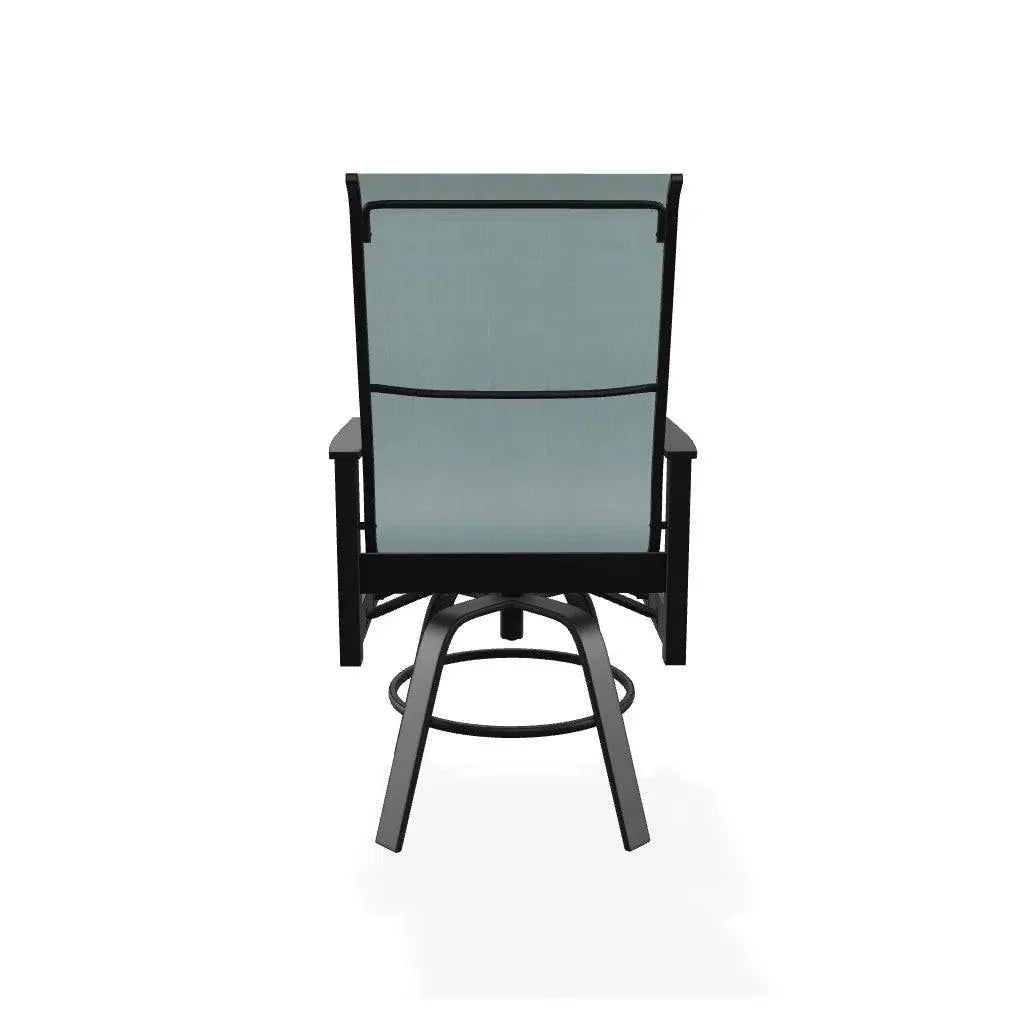 Leeward Swivel Marine Grade Polymer Arm Chair-Outdoor Accent Chairs-Telescope-LOOMLAN