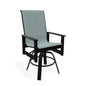 Leeward Swivel Marine Grade Polymer Arm Chair-Outdoor Accent Chairs-Telescope-LOOMLAN
