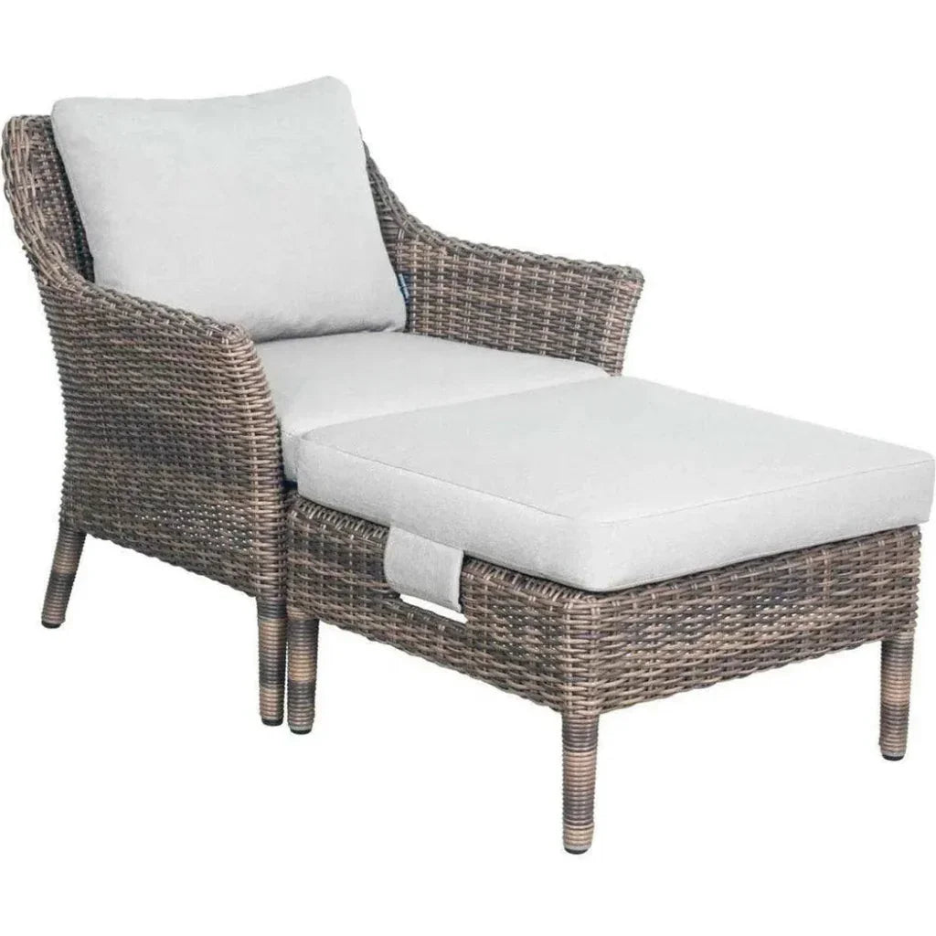 Leeward Ottoman - Grey Outdoor Ottoman-Outdoor Ottomans-Seasonal Living-LOOMLAN