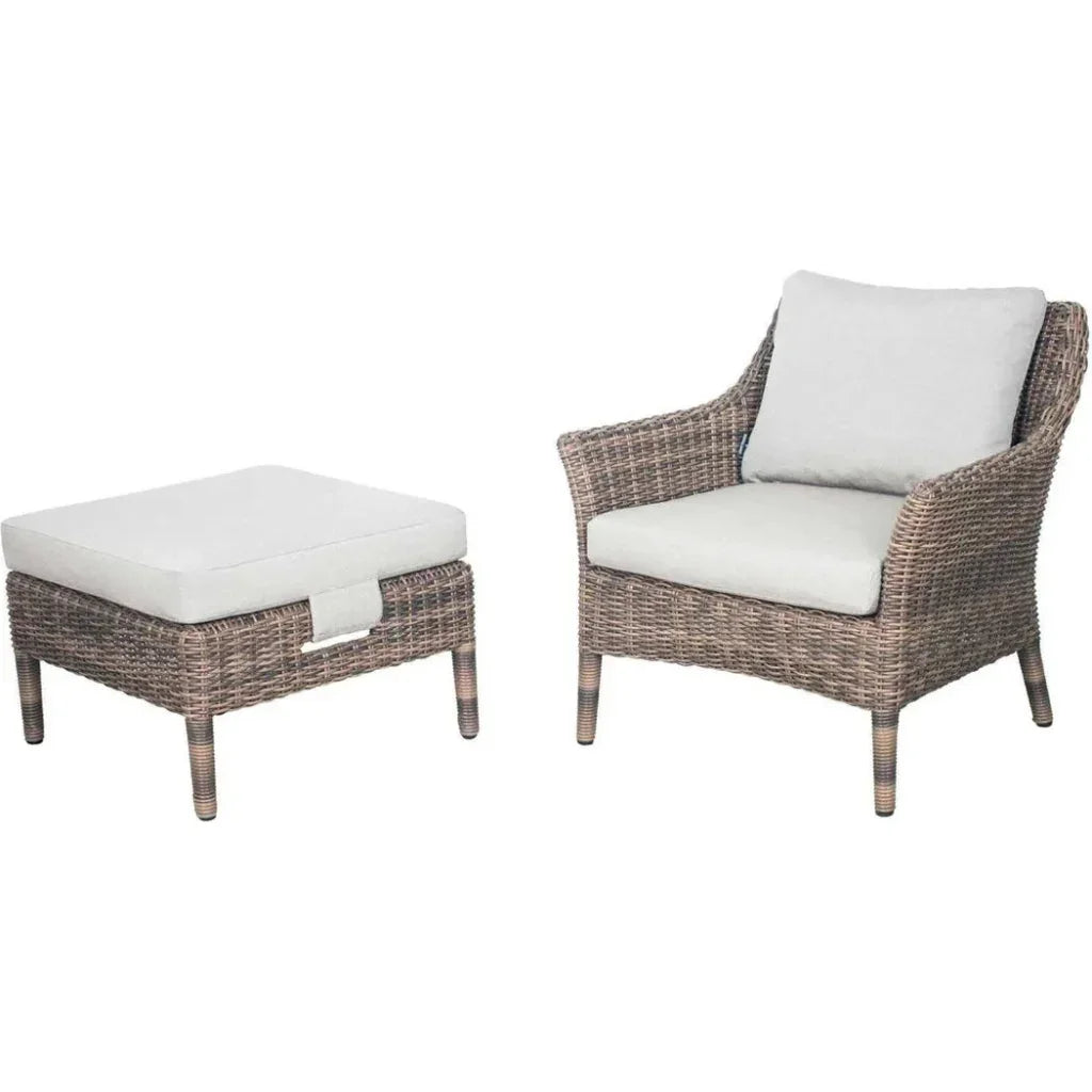 Leeward Ottoman - Grey Outdoor Ottoman-Outdoor Ottomans-Seasonal Living-LOOMLAN
