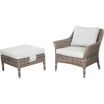 Leeward Ottoman - Grey Outdoor Ottoman-Outdoor Ottomans-Seasonal Living-LOOMLAN