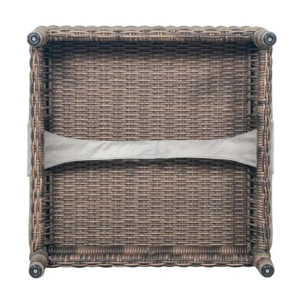 Leeward Ottoman - Grey Outdoor Ottoman-Outdoor Ottomans-Seasonal Living-LOOMLAN