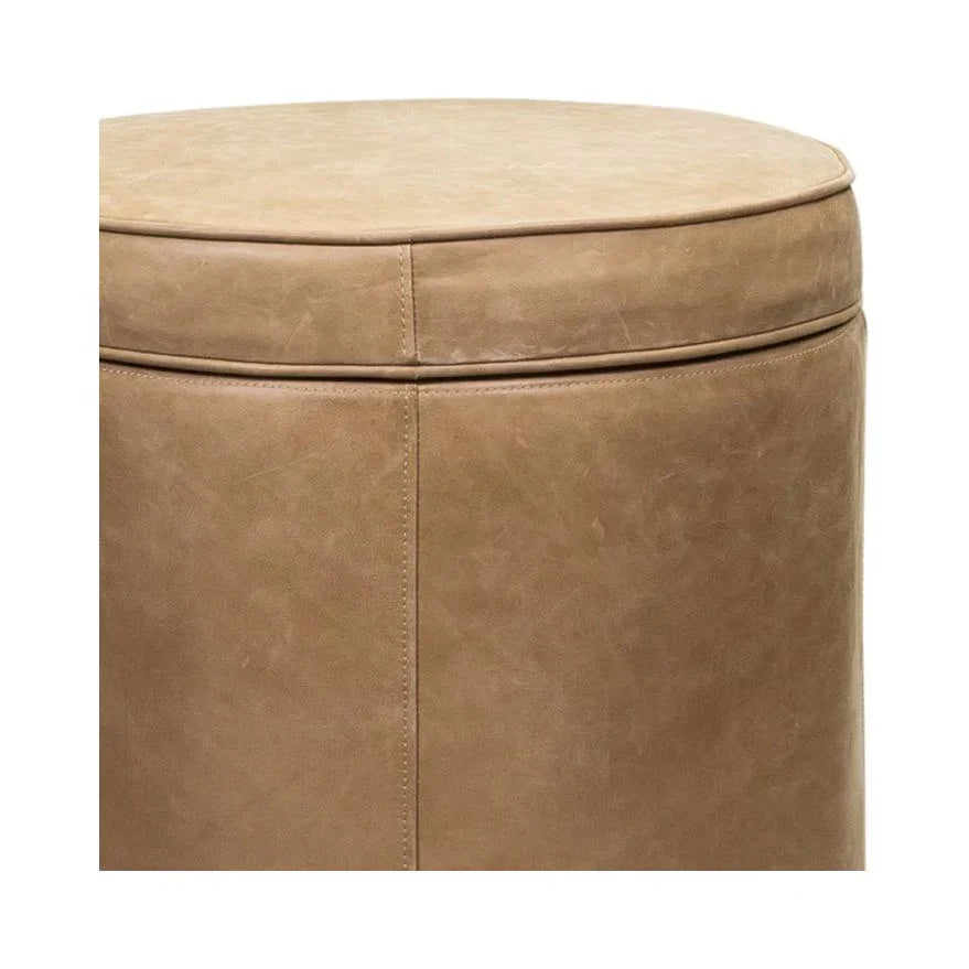 Leg Up Leather With Storage Swivel Ottoman - LOOMLAN - Olivia + Quinn - Ottomans