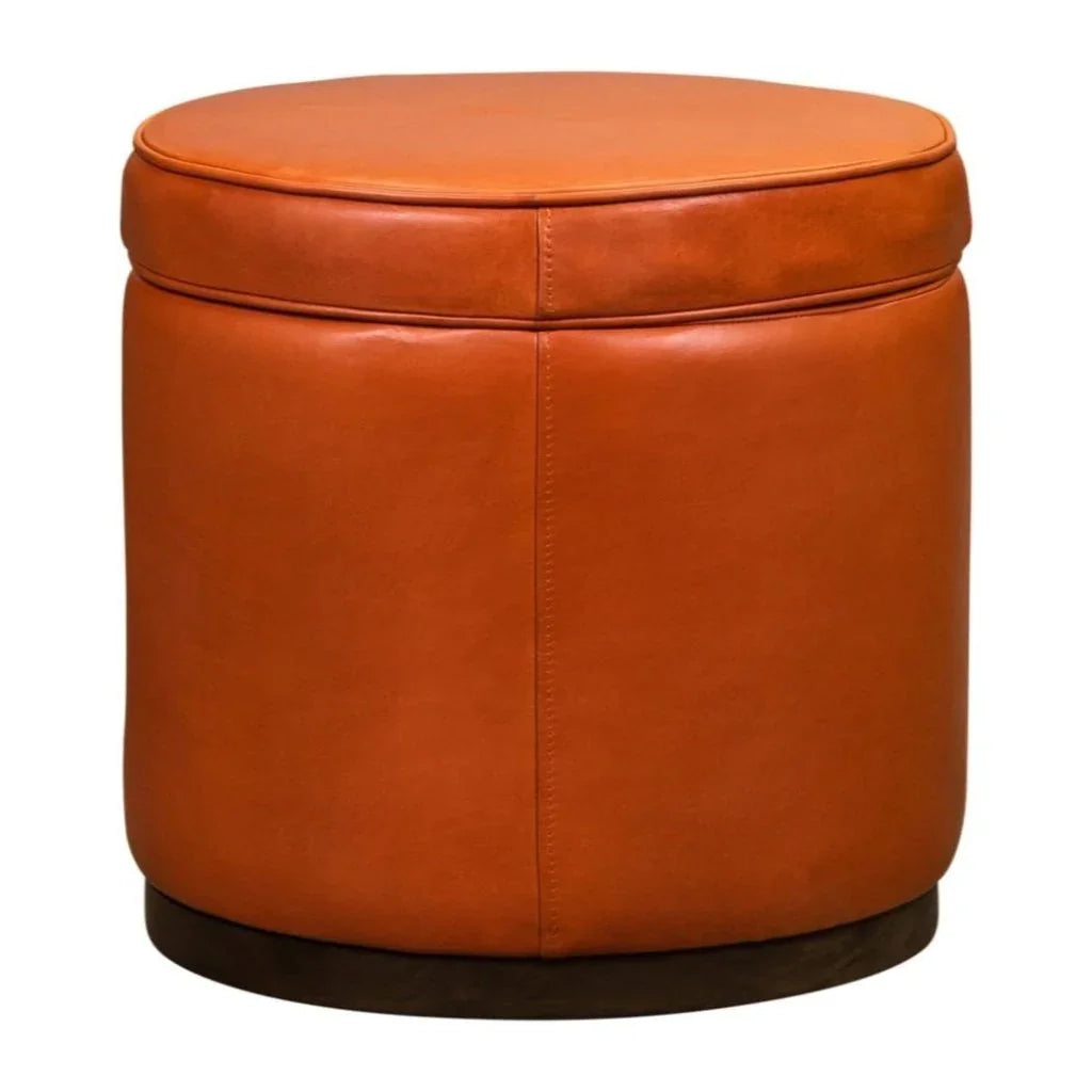 Leg Up Leather With Storage Swivel Ottoman - LOOMLAN - Olivia + Quinn - Ottomans