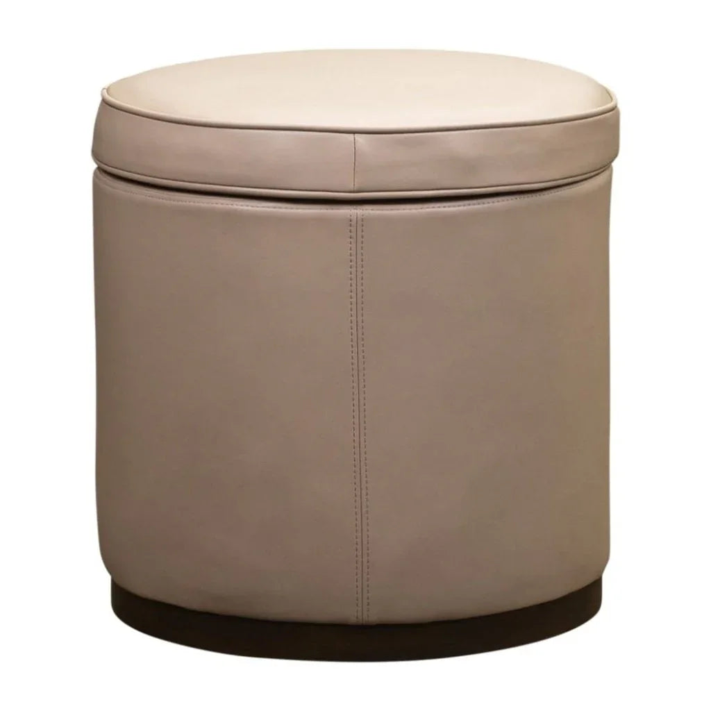 Leg Up Leather With Storage Swivel Ottoman - LOOMLAN - Olivia + Quinn - Ottomans