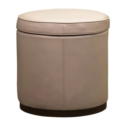 Leg Up Leather With Storage Swivel Ottoman - LOOMLAN - Olivia + Quinn - Ottomans
