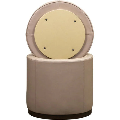 Leg Up Leather With Storage Swivel Ottoman - LOOMLAN - Olivia + Quinn - Ottomans