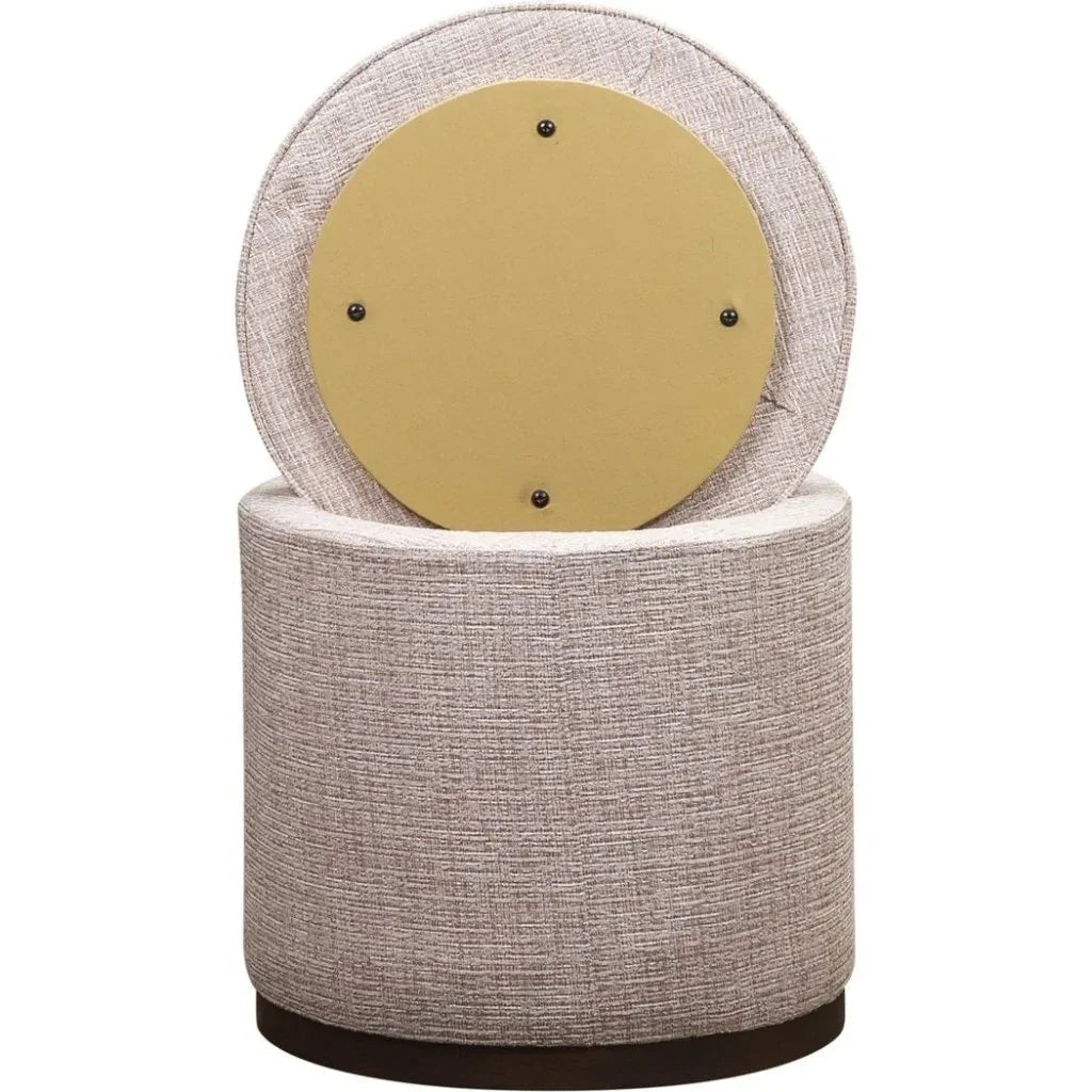 Leg Up Leather With Storage Swivel Ottoman - LOOMLAN - Olivia + Quinn - Ottomans