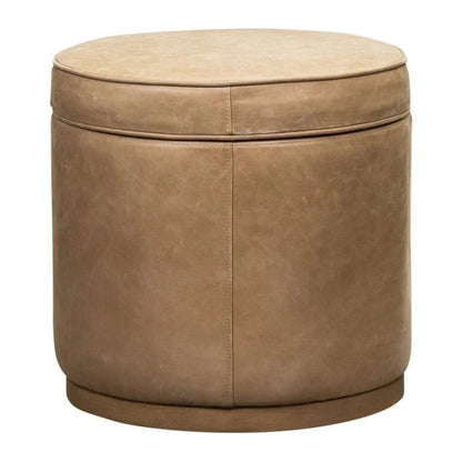 Leg Up Leather With Storage Swivel Ottoman - LOOMLAN - Olivia + Quinn - Ottomans