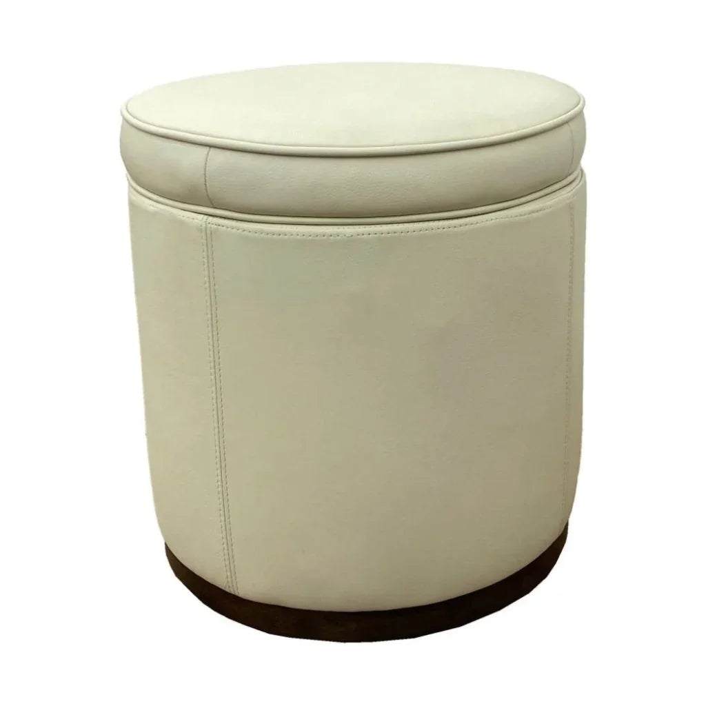 Leg Up Leather With Storage Swivel Ottoman - LOOMLAN - Olivia + Quinn - Ottomans