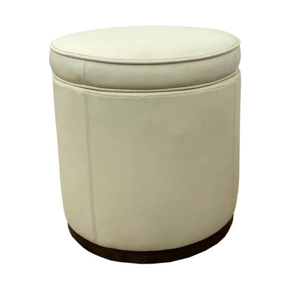 Leg Up Leather With Storage Swivel Ottoman - LOOMLAN - Olivia + Quinn - Ottomans