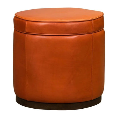 Leg Up Leather With Storage Swivel Ottoman - LOOMLAN - Olivia + Quinn - Ottomans