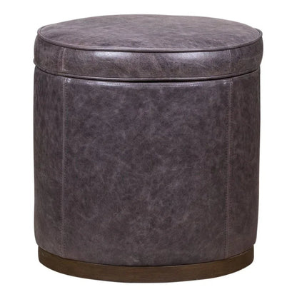 Leg Up Leather With Storage Swivel Ottoman - LOOMLAN - Olivia + Quinn - Ottomans