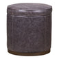Leg Up Leather With Storage Swivel Ottoman - LOOMLAN - Olivia + Quinn - Ottomans