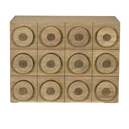 Lego Wood Washed Walnut Sideboard 3 Drawers - LOOMLAN - Noir - Sideboards