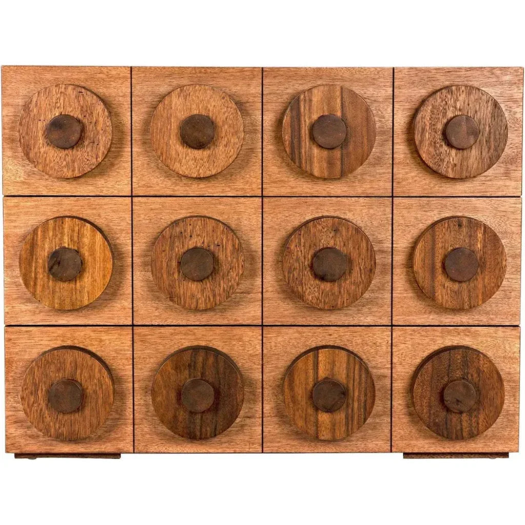 Lego Wood Dark Walnut Sideboard 3 Drawers - LOOMLAN - Noir - Sideboards