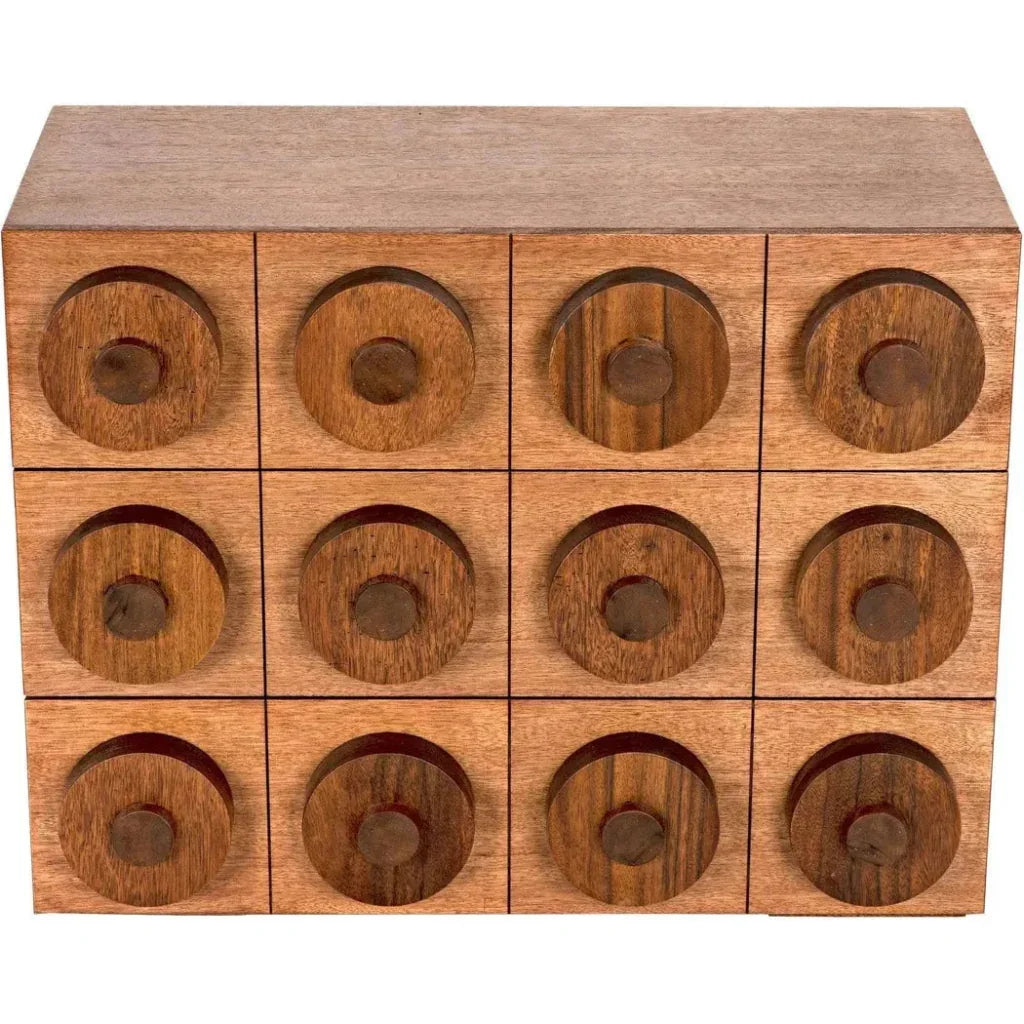 Lego Wood Dark Walnut Sideboard 3 Drawers - LOOMLAN - Noir - Sideboards